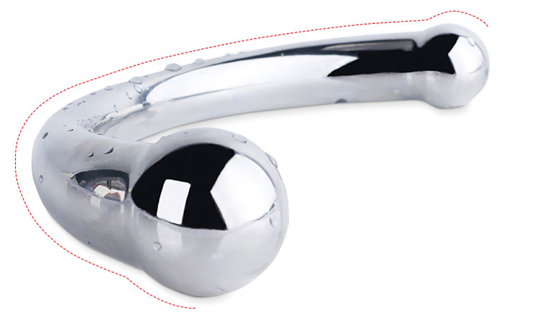 Doppelseitiger SM P-Punkt-Stimulator Edelstahl G-Punkt-Zauberstab Prostata-Massagestab Anal_voghion.com