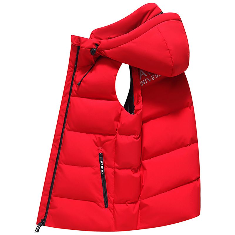 National Standard 90 Paar Winter Neue Herren Freizeit Kapuzenjacke Lange Dicke Kurze Daunenjacke Weste 946_voghion.com