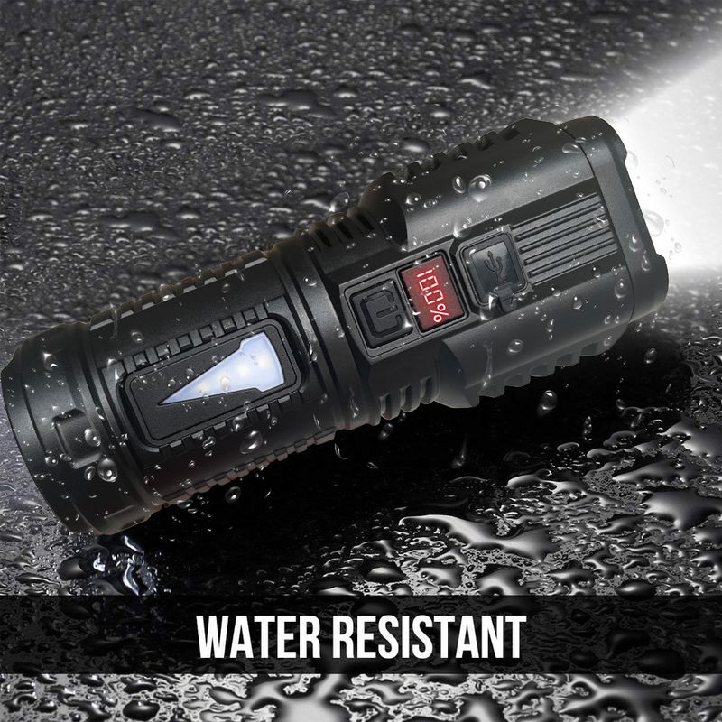 USB neue taschenlampe starke licht LED seite licht multi-funktionale taschenlampe outdoor tragbare lange-palette fokus taschenlampe_voghion.com
