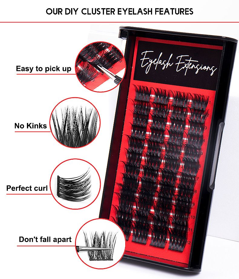 Lash extension set Large capacity single tufted hair section false eyelashes naturally thick lashes_voghion.com