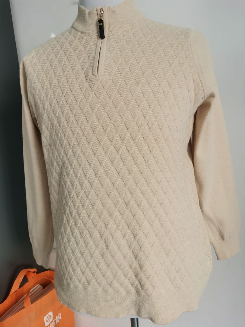Retro-Pullover mit halbem Reißverschluss für Herren | Atmungsaktiver Strickpullover | Lässiges Winteroberteil mit entspannter Passform (Grau, Armeegrün, Beige, Blau) – S-XXXL_voghion.com