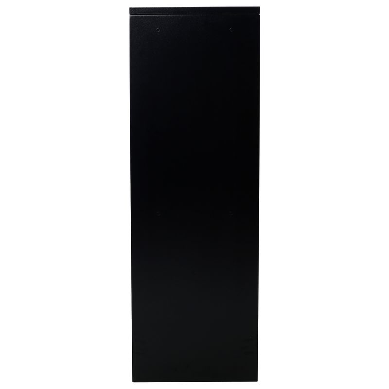 Package Delivery Box, 14'' x 11.3'' x 42'', Galvanized Steel Parcel Mailbox w/Code Lock & Mounting Hardware, for Outdoor Porch, Curbside, Black and Wh_voghion.com