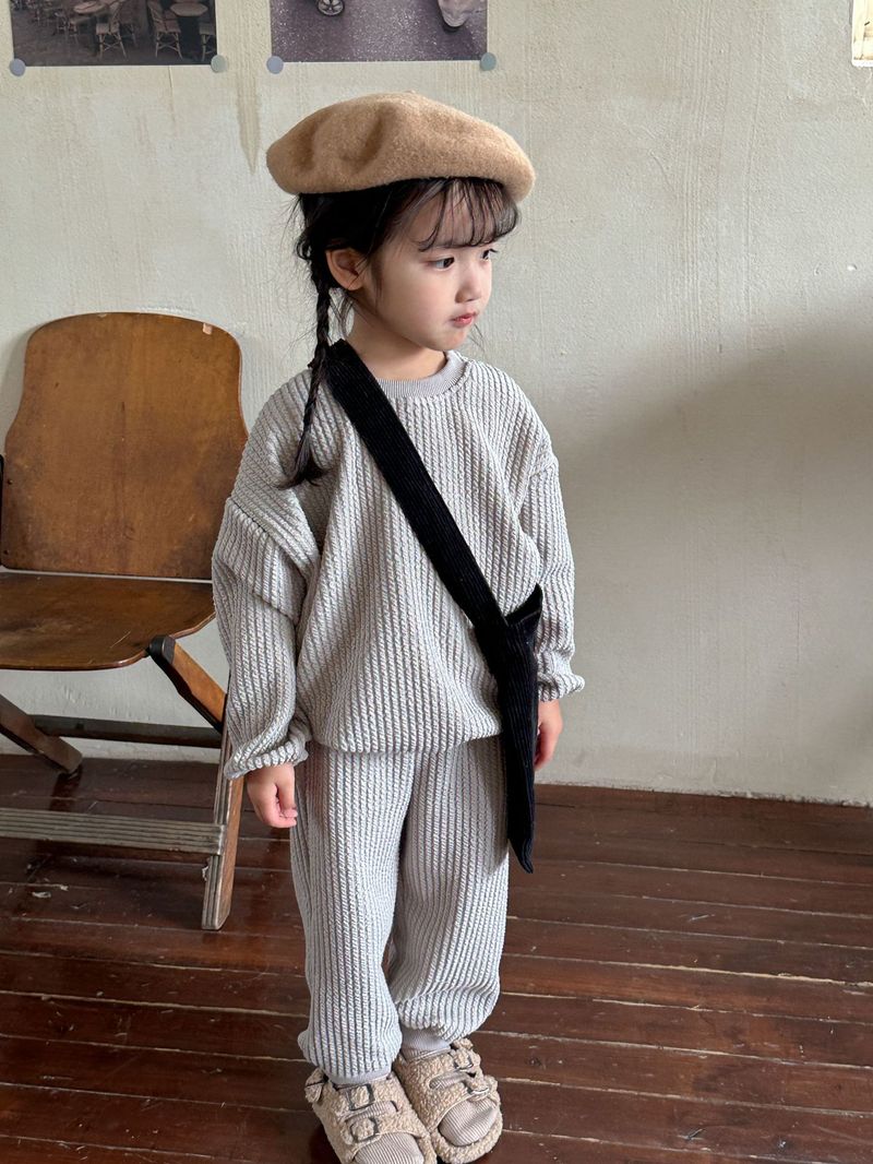 Traje de otoño para niños Prendas de punto para niñas Sudadera con capucha deportiva para niños Ropa de bebé de ocio para primavera y otoño_voghion.com
