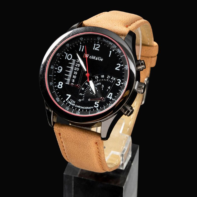 Neu Herrenuhren Casual Simple 3-teiliges Uhrenset Geschenkbox Herrenuhr Brieftasche Gürtel_voghion.com