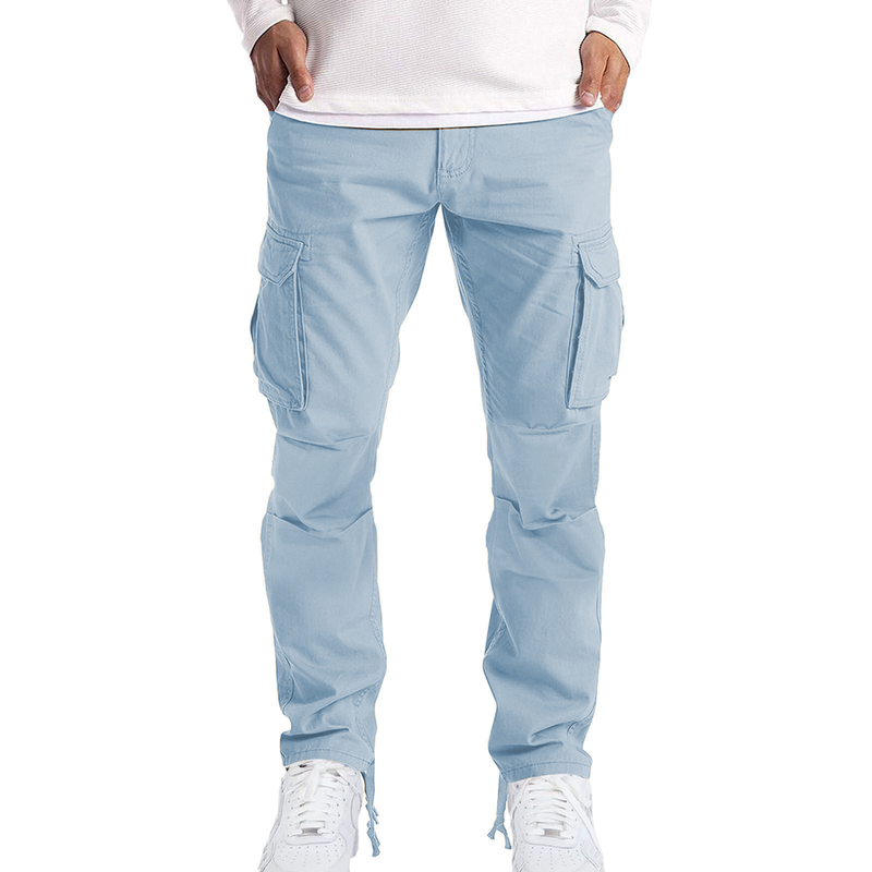 Premium Products Premium Products 2025 Spring/Summer New Men's Workwear With Folded Drawstring Multi Pocket Casual Pants_voghion.com