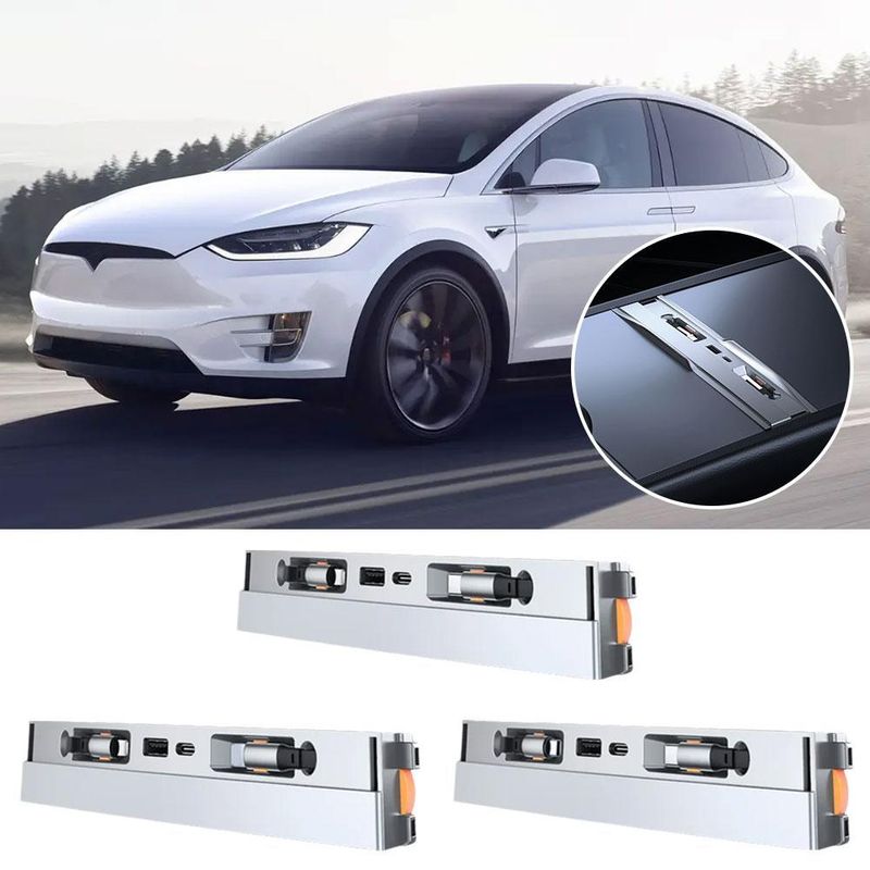 Gëeegent fir Tesla Model 3/Y Zentral Kontroll Dock HUB Extender USB Ladeadapter Auto Accessoiren_voghion.com