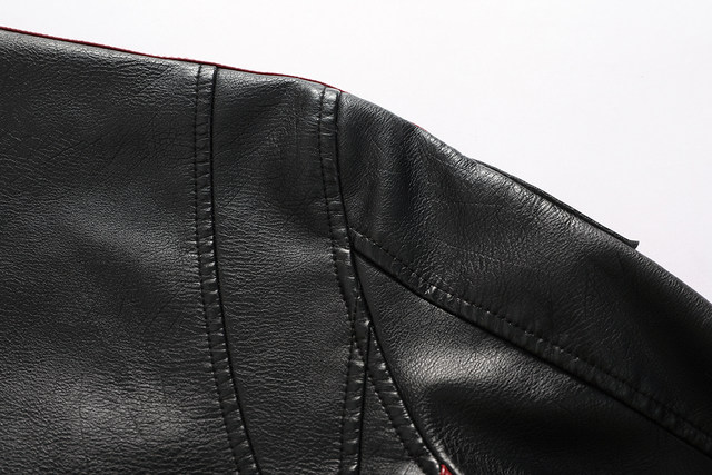 Miesten vintage moottoripyörätakki Muoti Uusi Biker-nahkatakki Miesten kirjonta Bomber-takki Talvifleece Pu-päällystakki_voghion.com