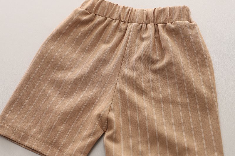 Boys' first year dress, tie, vest, round neck, short sleeved baby casual shorts, two-piece set, batch_voghion.com