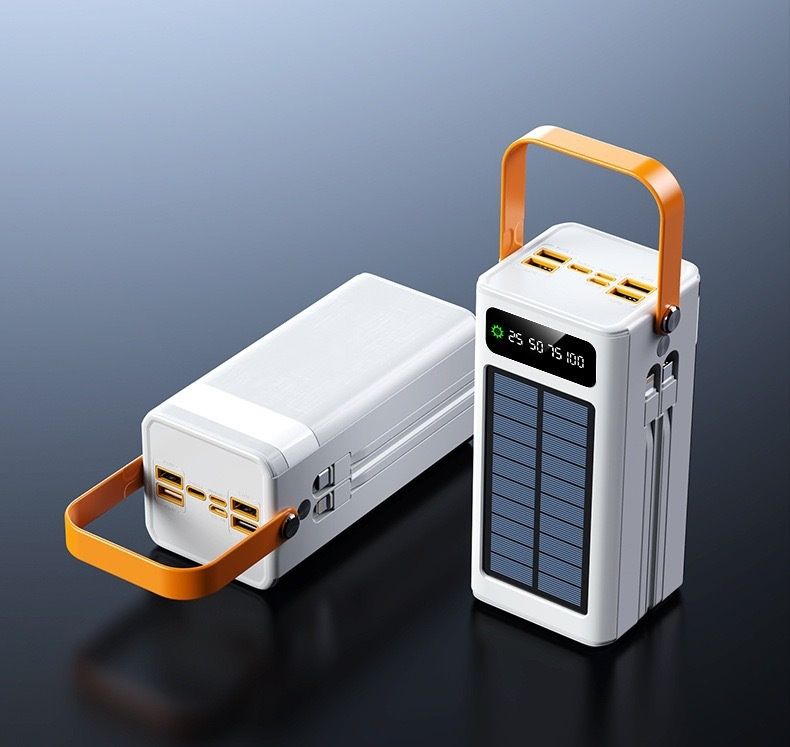 Cross-Border Solar 100000mAh Grote Capaciteit 120W Supersnel Opladende Campinglamp Buiten Live Streaming Powerbank_voghion.com