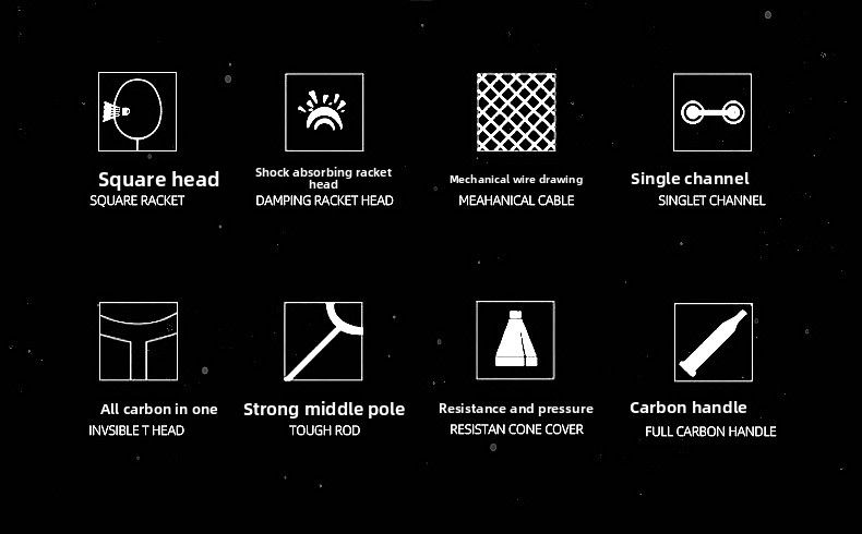 Cross-Border Exclusive Full Carbon Fiber Adult Lightweight Offensive Durable Professional Badminton Single Racket_voghion.com