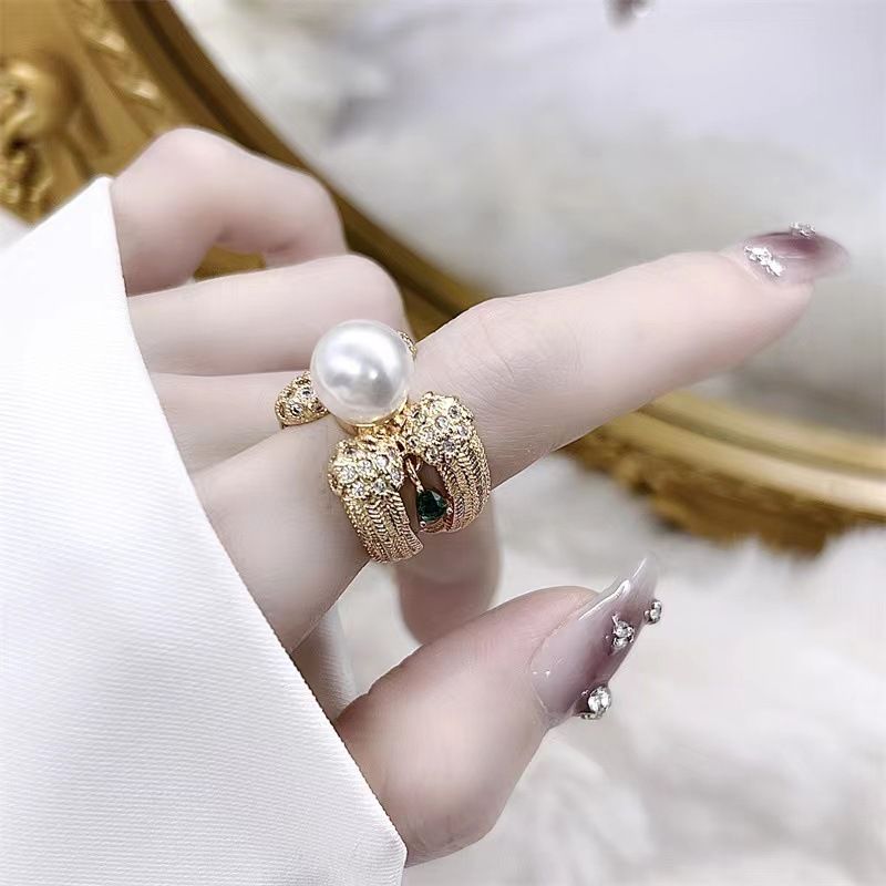 Perła barokowa dla kobiet, ekskluzywny pierścionek w stylu pałacowym, lekki i luksusowy, o eleganckim temperamencie_voghion.com