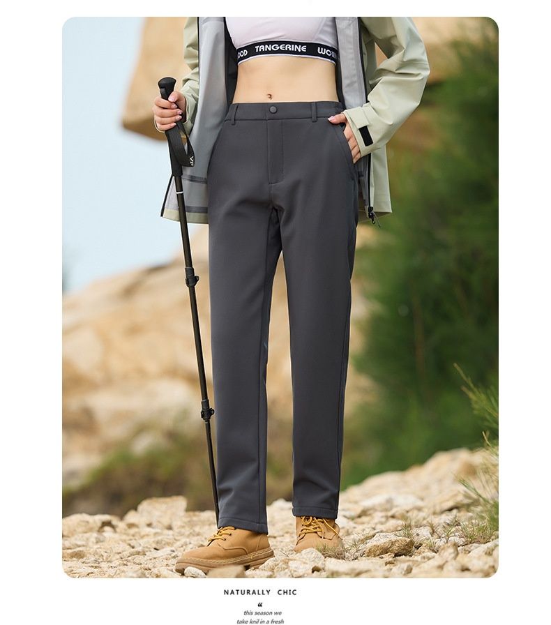 001 Outdoor Soft Shell Hiking Men's Autumn Winter Fleece Lined Warm Long Women's Windproof Wear-resistant Trekking Sports_voghion.com