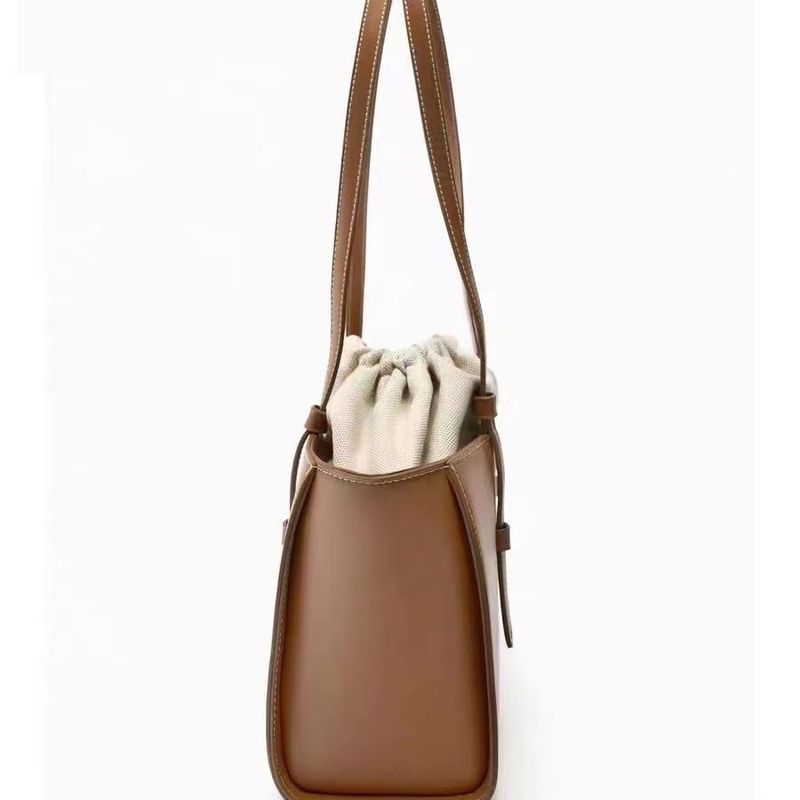 Women's Bags New Fashion All Match White Urban Style Drawstring Drawstring Handbag Shoulder Messenger Bag_voghion.com