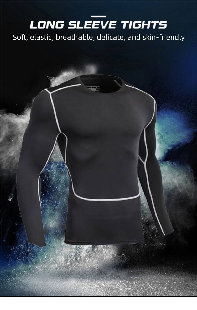 Tuta da allenamento a compressione per bambini, set da basket, calcio, sport, fitness, strato di base termico, studente, autunno_voghion.com