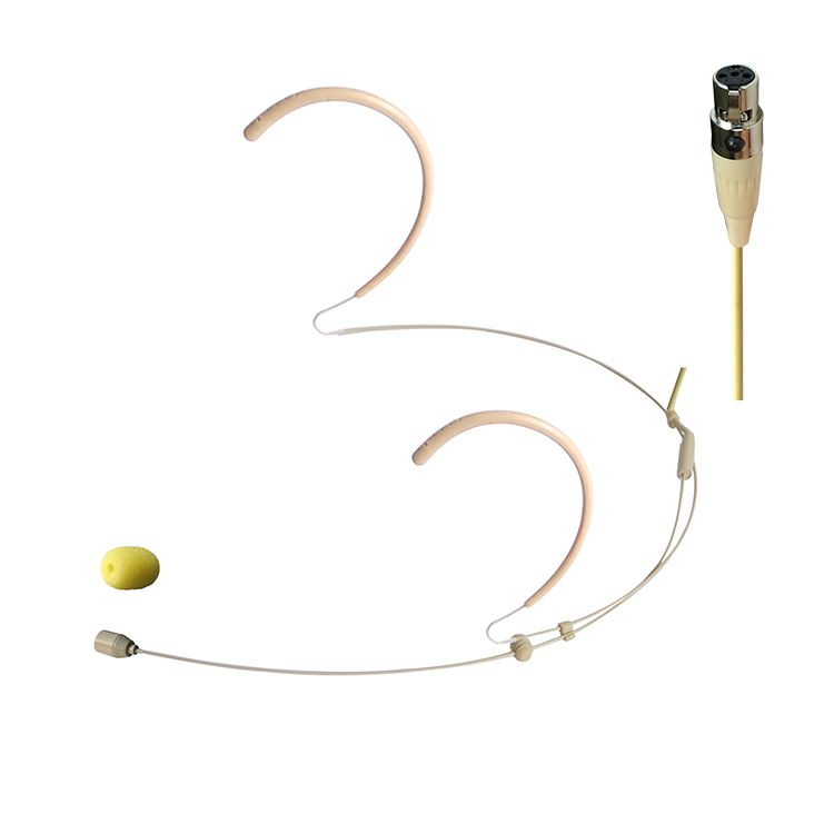 LOMEHO 4Pin Mini XLR plug Omni Directional Headset Microphone Electret Condenser Capsule Headworn Mic 1.2M Cable_voghion.com
