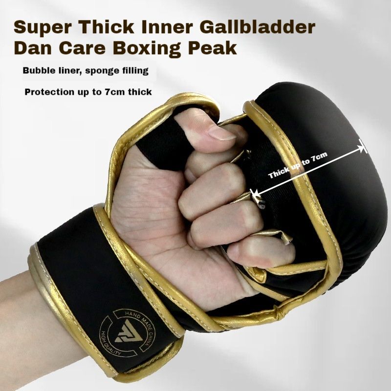 Boxhandschuhe mit verdicktem Innenfutter, Boxhandschuhe für Erwachsene, Sanda-Training, Kampf, Boxsäcke, Boxhandschuhe, UFC für Herren und Damen_voghion.com