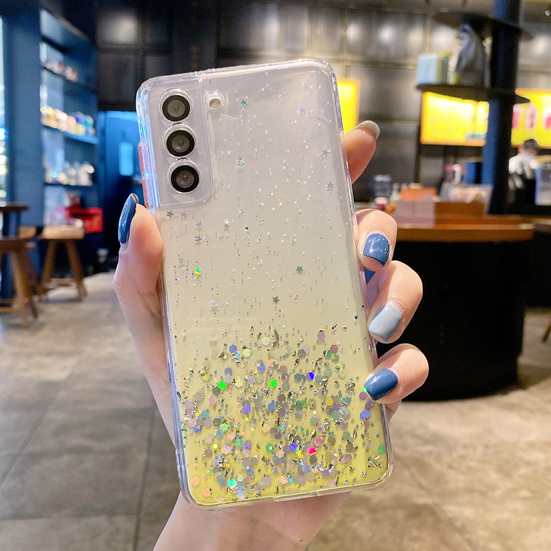 Voor Samsung S21 S20 Fe Plus Note 20 Ultra Case Bling Glitter Cover Voor Samsung Galaxy A71 A51 A50 a52 A72 A32 A31 A21S EEN_voghion.com