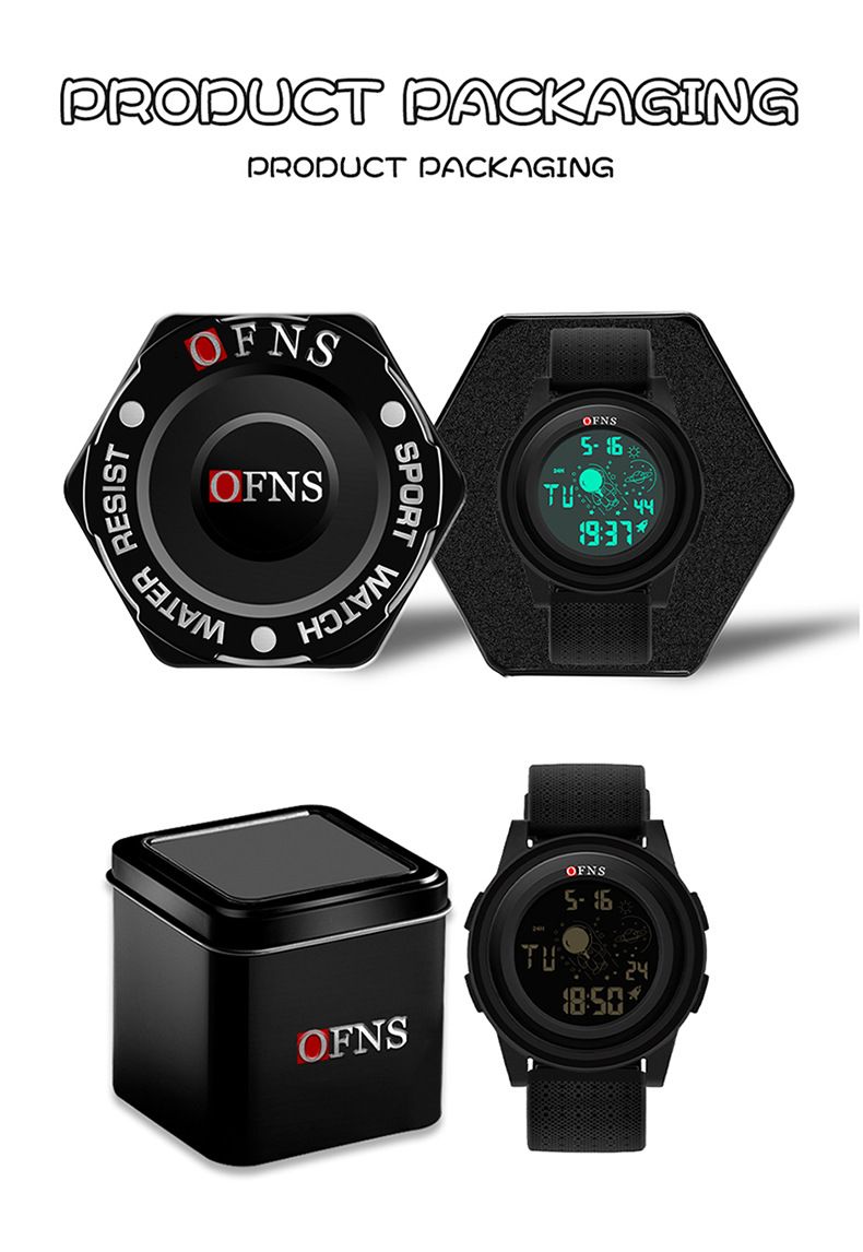 Digital Sports Watch With Astronaut Design – 50M Waterproof, LED Backlight, Countdown Timer & Dual Time – Lightweight TPU Strap_voghion.com