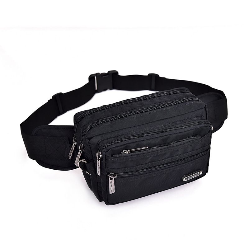 Oxford-Stoff Taille Radfahren Eng anliegende Anti-Diebstahl Kleine Crossbody Outdoor Sports Running Herrentasche_voghion.com