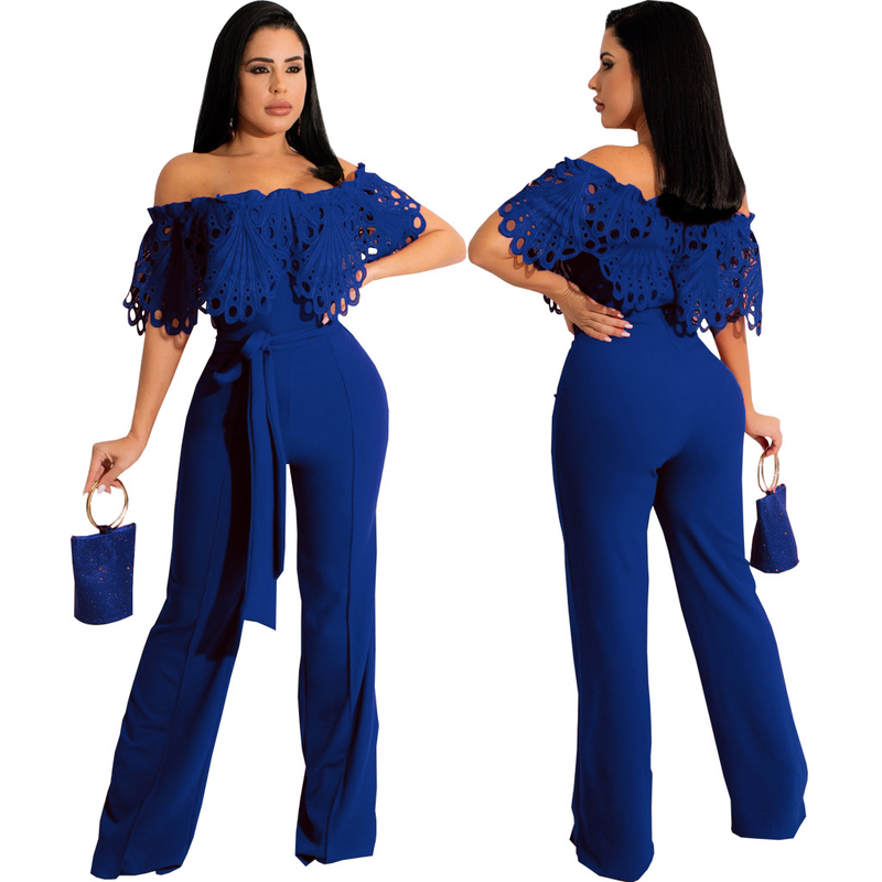 Europeisk och amerikansk sexig fashionabel enfärgad jumpsuit med tubtopp_voghion.com