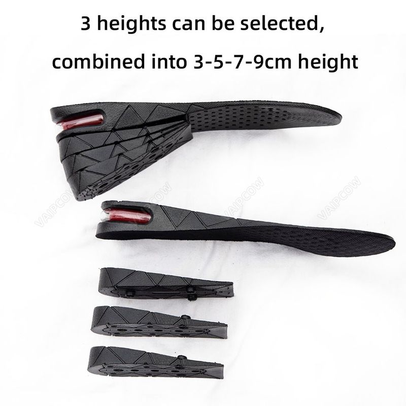 1 paire de semelles intérieures invisibles de 3 à 9 cm, coussinets réglables en hauteur pour talons de chaussures, inserts de soutien plus hauts, absorbants_voghion.com