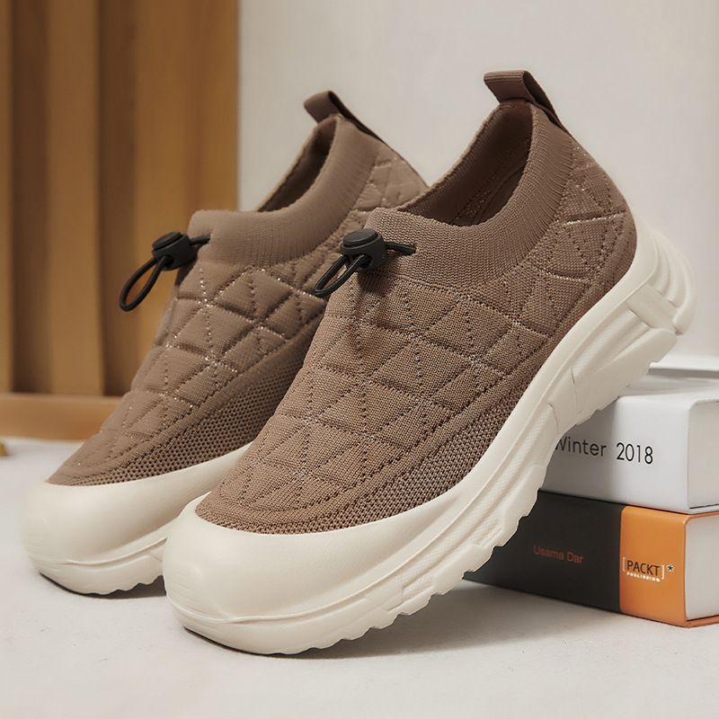 Schuhe für Damen im Sommer 2025, gewebte Socken, modische, trendige Biskuitschuhe und faule Schuhe_voghion.com