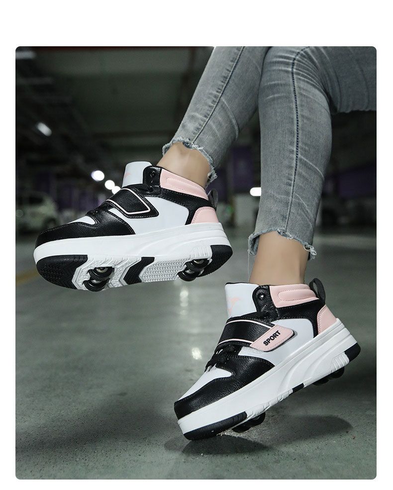 Ubrania dziecięce buty do biegania dla dorosłych czterokołowe odpinane rolki buty do biegania na świeżym powietrzu_voghion.com