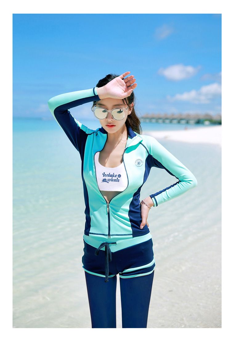 Ropa familiar Traje de baño familiar CuHK pantalones de manga larga para niños traje de neopreno para parejas niños y niñas protector solar separado ropa de medusas de secado rápido_voghion.com