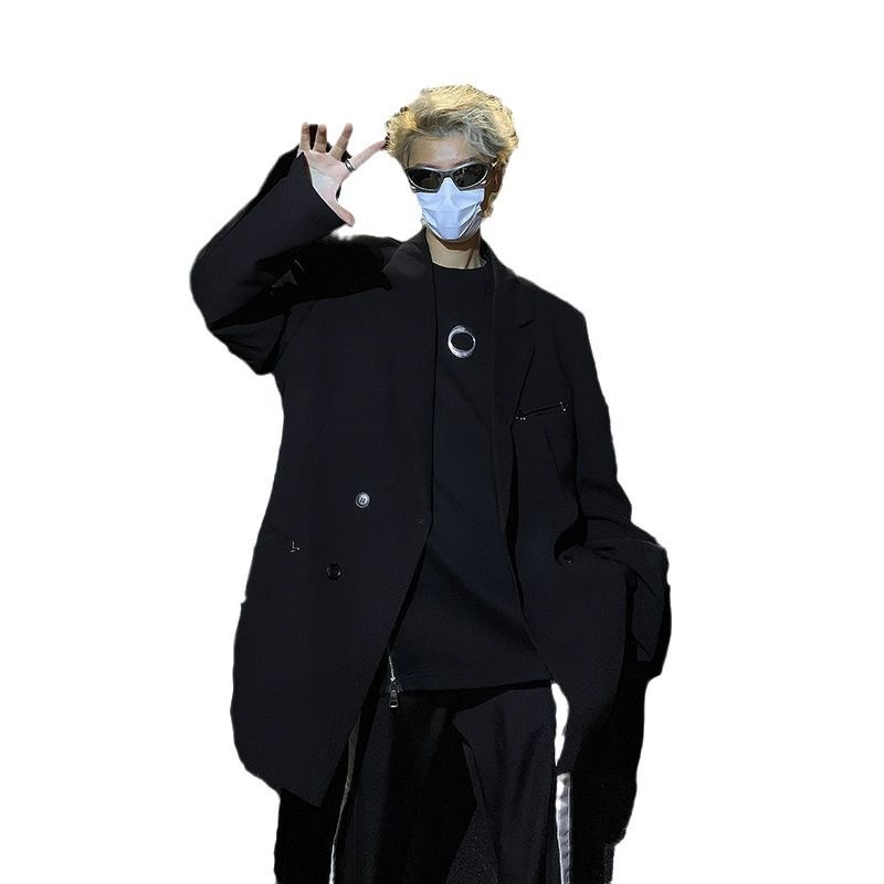 CT Blazer mit gepolsterten Schultern für Herren, Freizeitanzug für Frühling und Herbst, locker sitzende Jacke, stilvolles und trendiges High-End-Design,_voghion.com