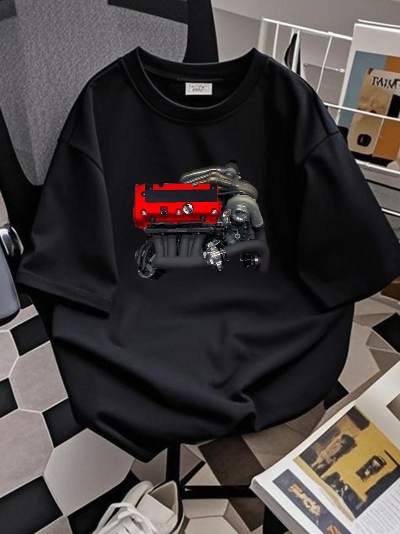 DC5 K20A Typ R RSX K20 Typ S K24 K-Serie Turbo-Krümmer-Kit T-Shirt, gedehnt, stilvolles Designer-Kleidungsoberteil für den Alltag, lässig_voghion.com