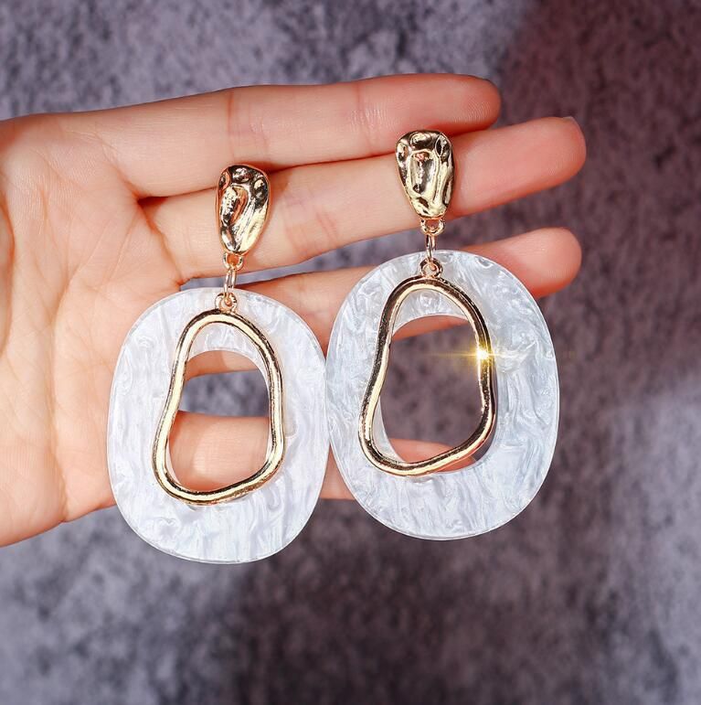 Orecchini a cerchio esagerati per donne, eleganti, lunghi, versatili, semplici, geometrici, pendenti._voghion.com