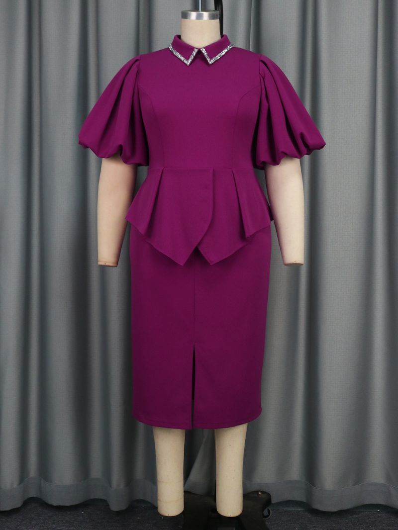 Women's Clothing Ruffle Dress Party Elegant Style Hide Meat Two Piece Hip Skirt Dress_voghion.com