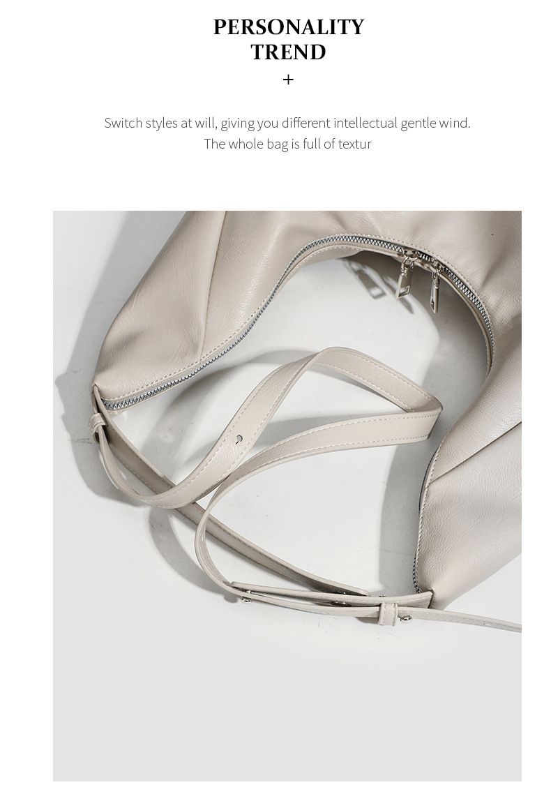 Borsa a tracolla versatile di alta gamma, leggera, lussuosa, semplice, in stile retrò, alla moda, da donna, da ascella, grande capacità, per pendolari._voghion.com