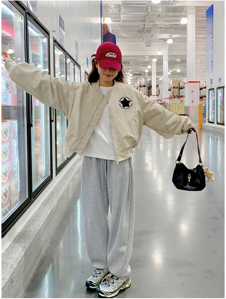American Style Baseball For Women 2025 Spring And Autumn New Design Loose Casual Versatile Petite Jacket_voghion.com