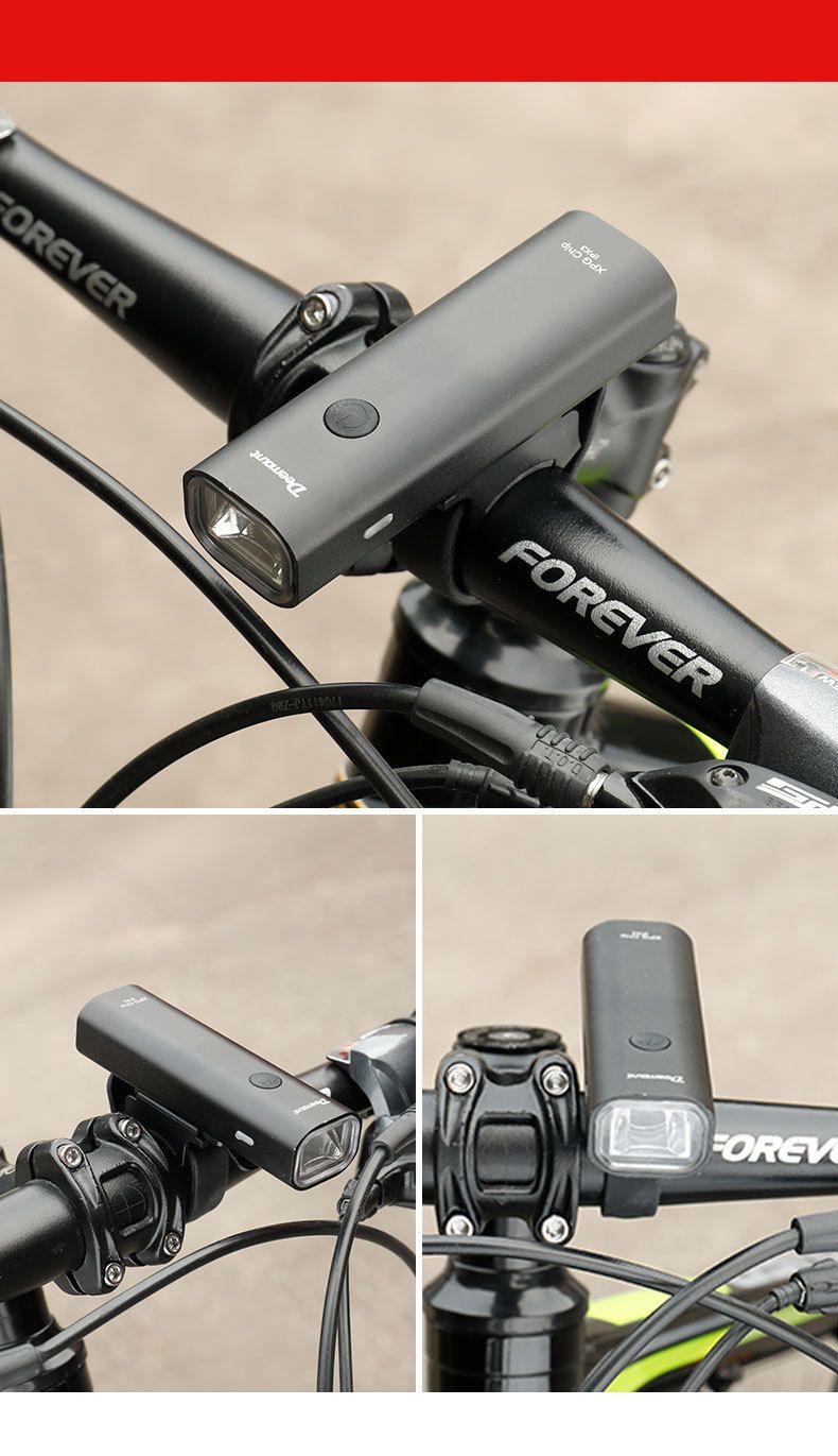 Fietslamp auto koplamp nachtrit USB opladen 400LM verlichting aluminiumlegering behuizing fietslamp achterlicht_voghion.com