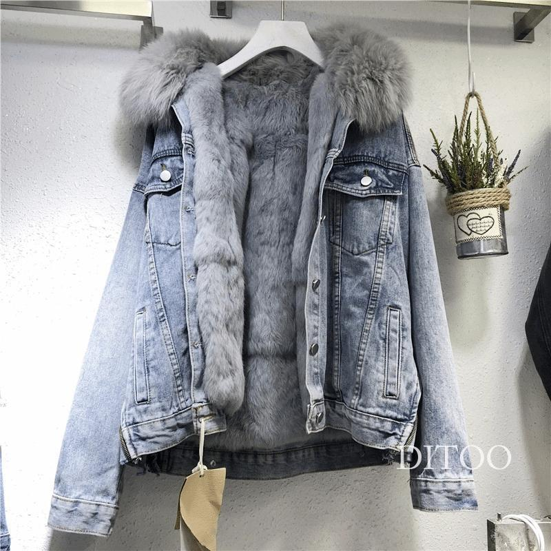 Jeanskappa, kort, ny 2023 vintertank plysch, avtagbar bomullsrock, förtjockad_voghion.com