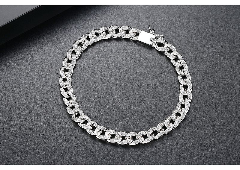 Unisex Geometric Twist Cuban Link Bracelet - Minimalist Fashion Jewelry For Men & Women - Electroplated Brass Chain - Sizes 17cm & 19cm_voghion.com