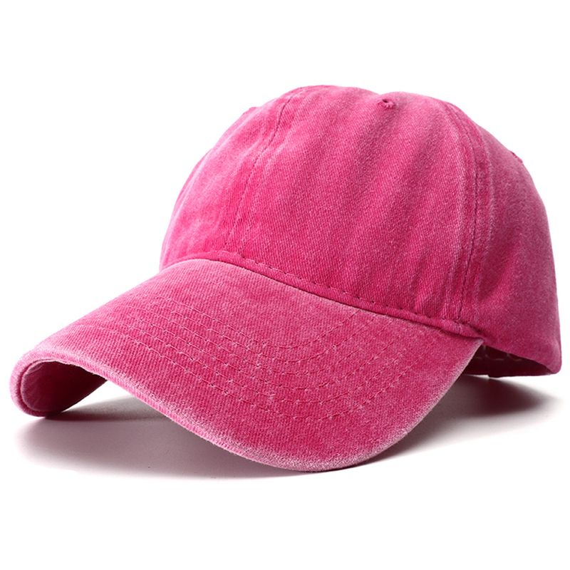 Unisex Plain Baseball adjustable Solid Color Peaked Cap Vintage Washed Cotton Snapback Hats for Women Men Gorras Para_voghion.com