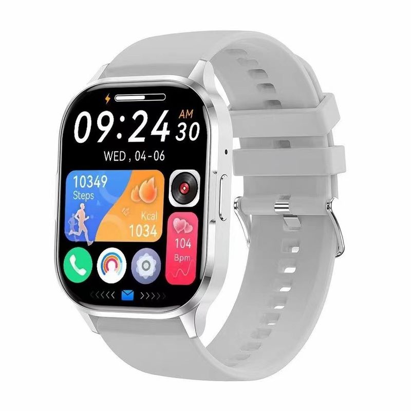 HK21 Nuovo Smart Watch Schermo AMOLED Chiamata Bluetooth Assistente vocale Frequenza cardiaca Pressione sanguigna Bracciale multi-sport_voghion.com