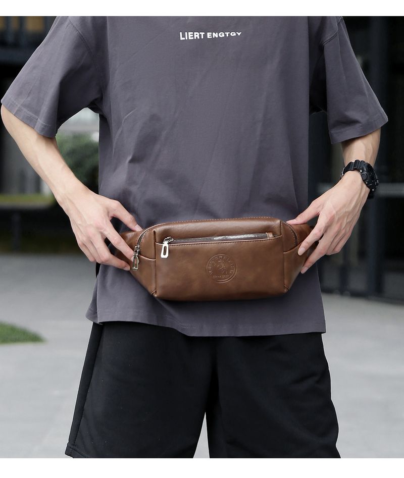 Men's Large Capacity Sports Waist Bag Multi Function Waterproof Mobile Phone Bag Can Hold 8 Inch Mobile Phone_voghion.com