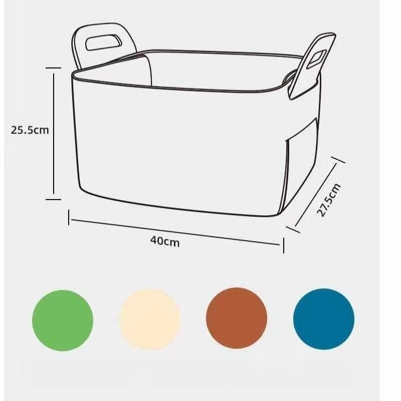 Mideer Basket Large Capacity Wool Felt Storage Bin Miscellaneous Organizer Children's Toys Foldable Bag For Home Use_voghion.com