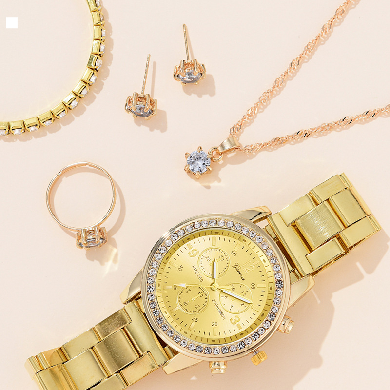 Dámské hodinky Three Eyes Set Quartz Diamond Watch Dárkové hodinky_voghion.com