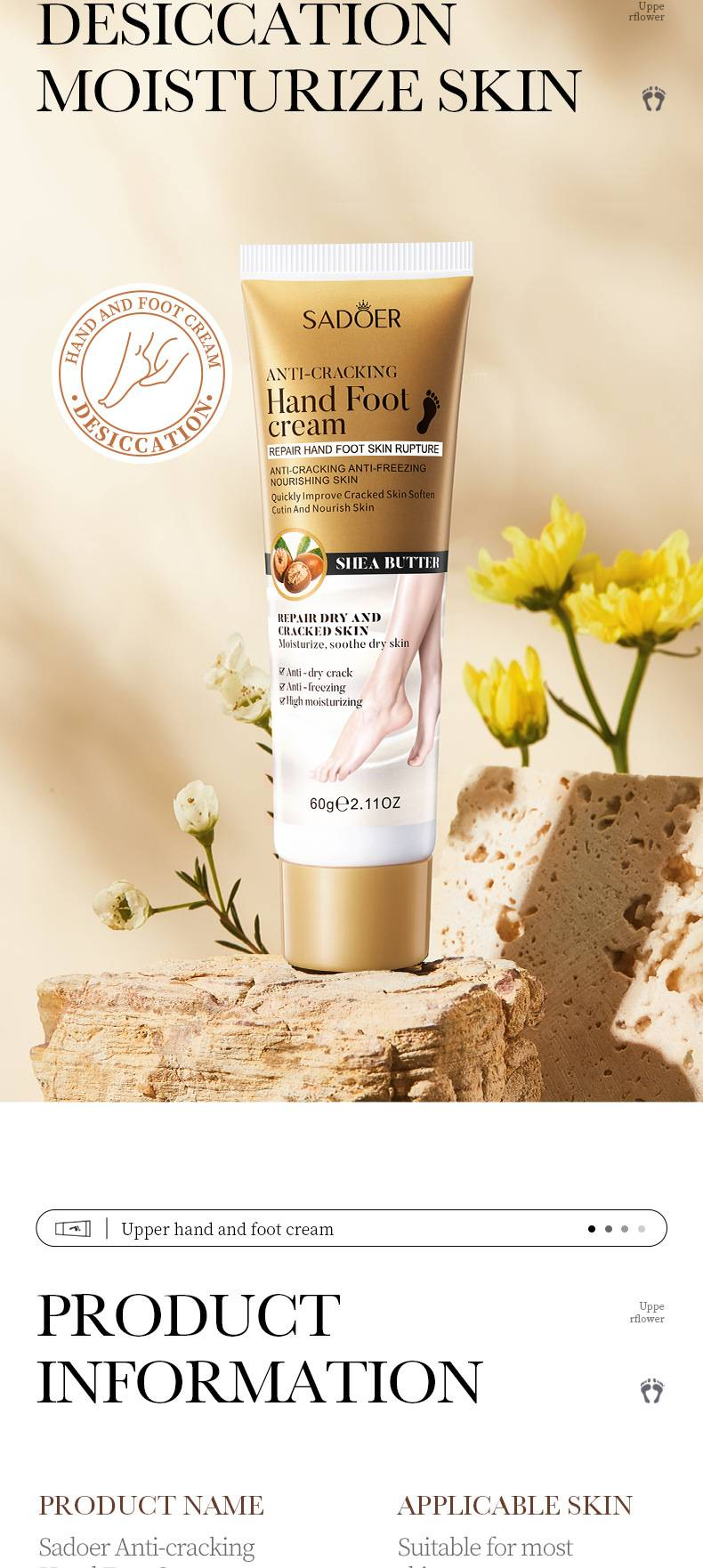 SADOER Anti - Cracking Hand And Foot Cream - Hydrating, Moisturizing And Nourishing, Ideal For Autumn And Winter_voghion.com