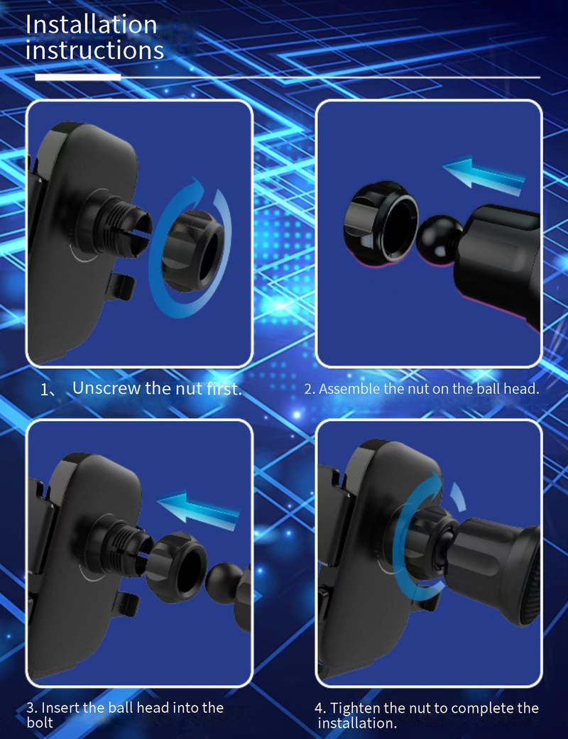 Universal Car Phone Mount Dashboard & Windshield Suction Cup Holder - Compatible With All Smartphones & Vehicles, Adjustable & Secure Grip_voghion.com