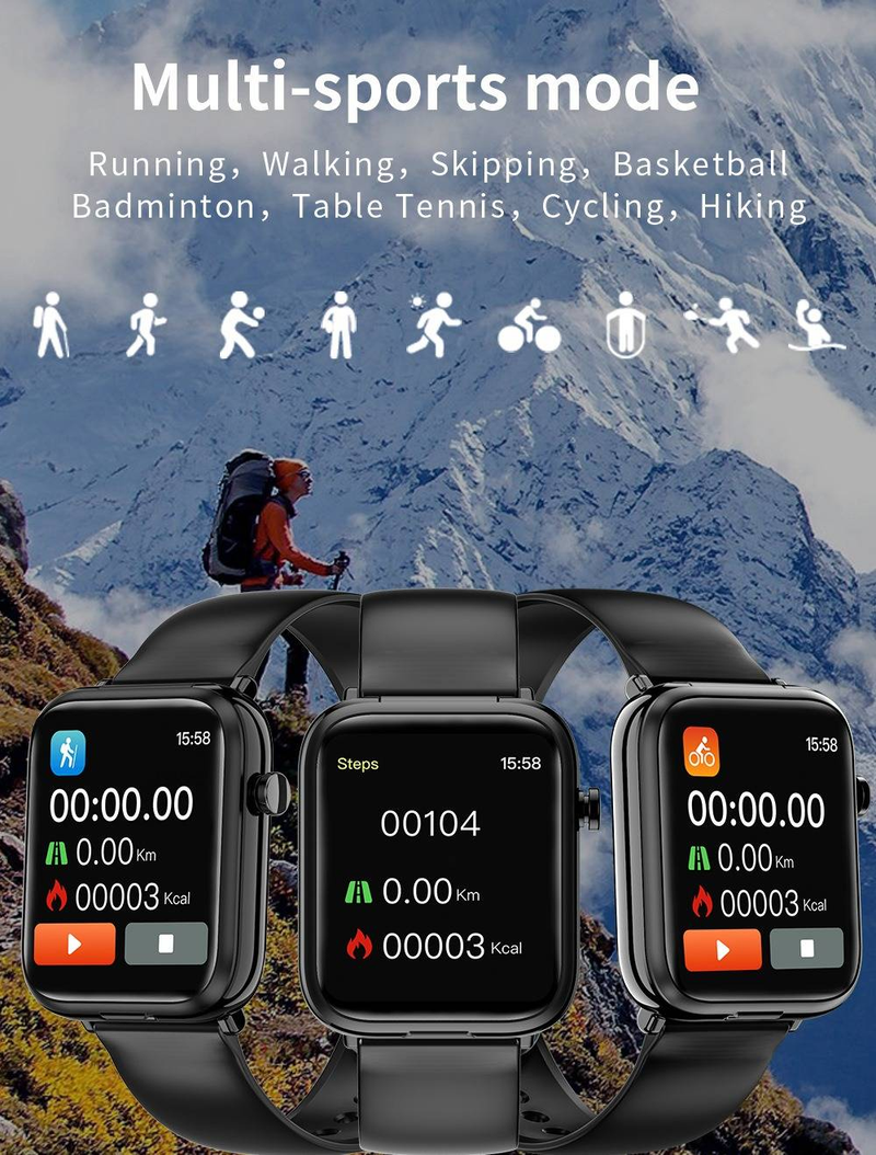 X8S Smart Watch With Built-in TWS Earbuds - Bluetooth Music, Heart Rate Monitor, Waterproof Fitness Tracker For Android, Black_voghion.com
