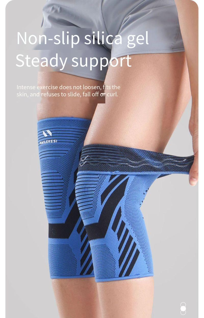 Ginocchiera sportiva in nylon per corsa, basket ed escursionismo - Supporto traspirante e antiscivolo (coppia) - Compressione leggera e altamente elastica_voghion.com