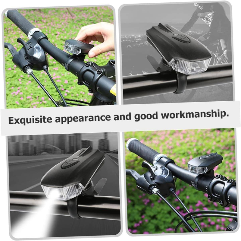Generic Rechargeable Bike Light Set Modes Front Rear Led Cycling Lamps Easy Install Night Riding Safety_voghion.com