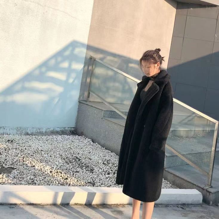 Langer Teddybär-Kunstpelzmantel für Damen – Übergroße Plüsch-Sherpa-Jacke (7 Größen)_voghion.com