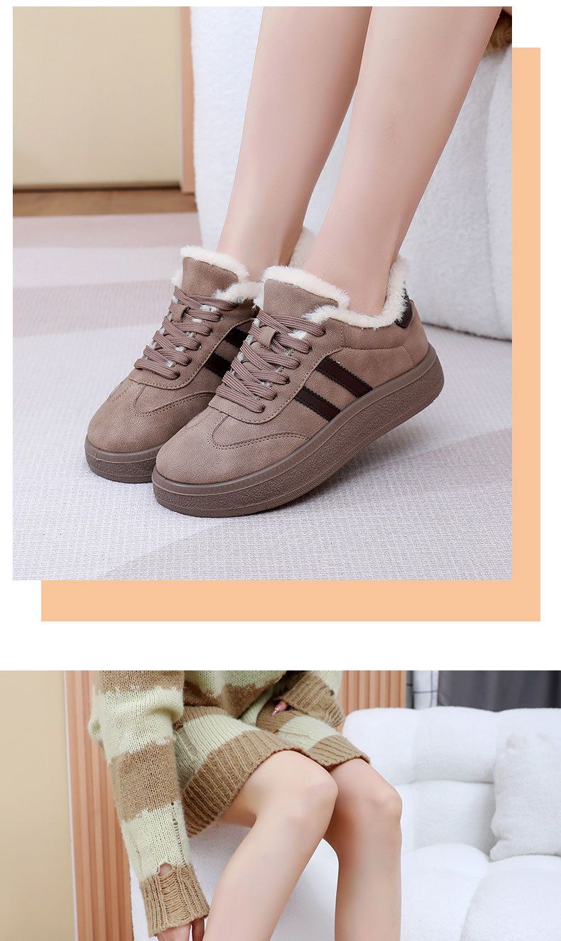 Women's 2025. Winter New Style Fleece And Thickened Front Lace-up German Training Shoes Bread Shoes_voghion.com
