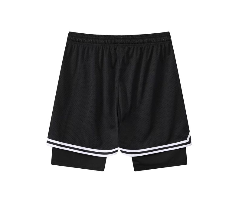 Shorts de sport pour hommes, leggings d'entraînement, pantalons de basket-ball à séchage rapide, tissés en deux pièces respirants_voghion.com